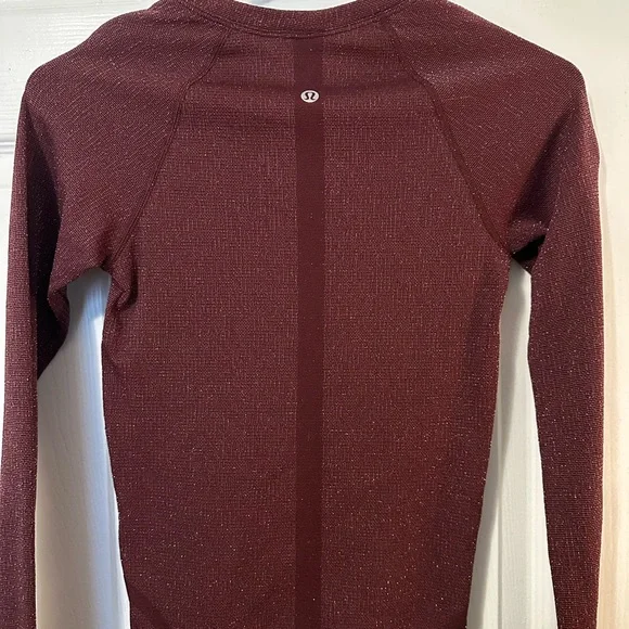 Lululemon Sparkle Swiftly GARNET Long Sleeve Top - Picture 3 of 3